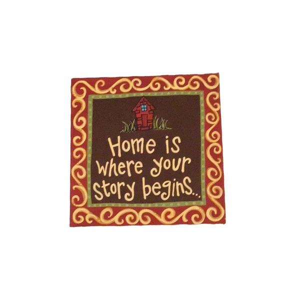 Canvas wall art 12X12 Home is where your story begins vintage cute make an offer - Picture 3 of 8